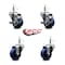 Service Caster 3'' Solid Poly Wheel Swivel 7/16'' Grip Ring Stem Caster Set 2 Brakes, 4PK SCC-GR20S314-SPUS-TLB-716138-2-S-2 - alternate 2